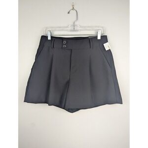 Maurices Women's Black High Rise Shorts Idealist 4" Black‎ Size 12 Pleated Work